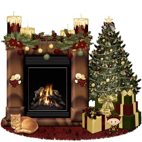 Animated Christmas Fireplace Meme Image