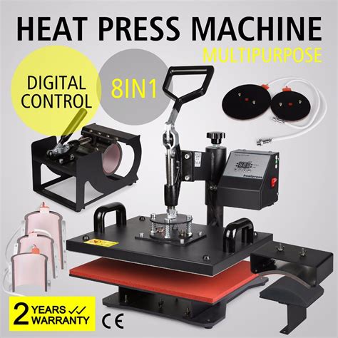 Vevor 8 In 1 Combo Heat Press Printing Machine For Mugs T Shirt Plate