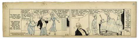 Lot Detail Chic Young Hand Drawn Blondie Comic Strip From 1932