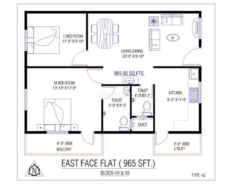 800 Square Feet House Plan East Facing Bachesmonard
