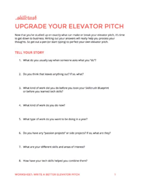 Make sure your elevator pitch about yourself is engaging to your audience for it to lead to a job in your desired field. How to Write an Elevator Pitch: A Step-by-Step Guide ...
