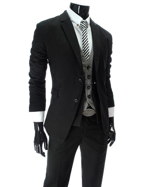 Latest Coat Pant Designs Black Slim Fit Mens Wedding Prom Dinner Suits 3 Piece Groom Tuxedos