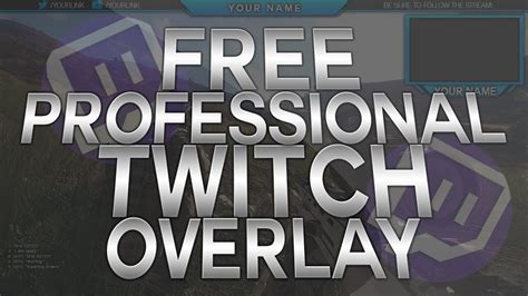 Free Professional Twitch Overlay Template Editable Psd Youtube