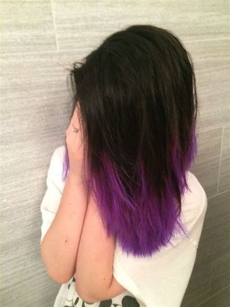 Gorgeous Dip Dye Hair Purple Hairstyles Brown Hair Purple
