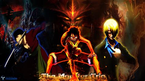 One Piece Straw Hat Luffy Zoro Sanji The Monster By Nmh