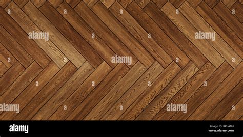 Seamless Wood Parquet Texture Horizontal Herringbone Brown Stock Photo