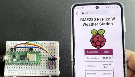 Raspberry Pi Pico Weather Station Using I2C BME280 Environmental Sensor