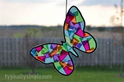 Stained Glass Butterfly Craft Typically Simple