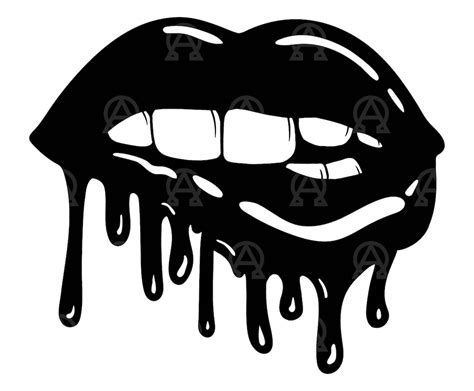 Dripping Lips Svg Dripping Lips Cut File Kiss Svg Sexy Lips Etsy