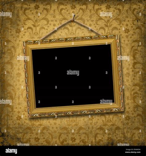 Picture Gold Frame With A Decorative Victorian Pattern Stock Photo Alamy
