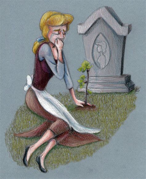Cinderella Cries At Her Mothers Grave By Spyroshurtagul On Deviantart
