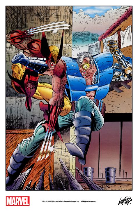 Wolverine Vs Cable By Rob Liefeld From New The Marvel Project