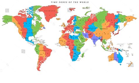 Printable World Time Zone Map Kaleb Watson