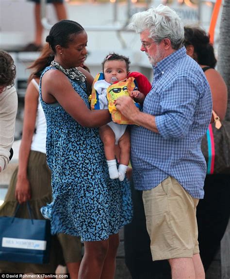 George Lucas 69 Dotes On His Five Month Old Daughter Everest As He