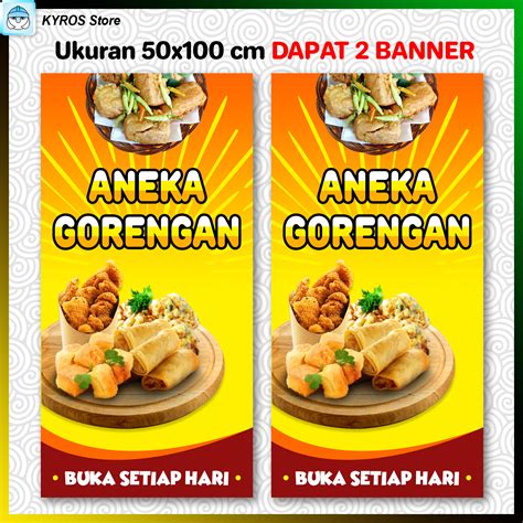 Banner Spanduk Warung Makan Gorengan Termurah Terbaik Beli Dapat Lazada Indonesia