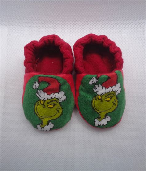 Grinch Baby Shoes Holiday Shoes Slippers Baby Moccasins | Etsy