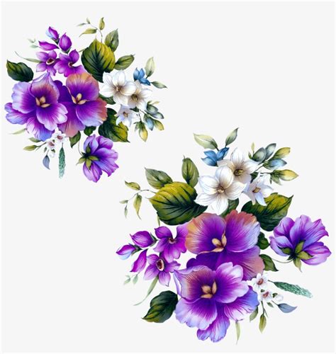Floral Design Flower Purple Png Flower Pattern Purple Free
