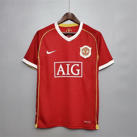 Manchester united jersey can be customized with your choice of names. Retro 2006 2007 Manchester United Home Football Jersey ...