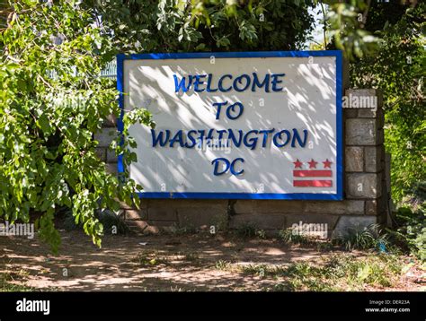 Welcome To Washington Dc Sign Usa Stock Photo Alamy