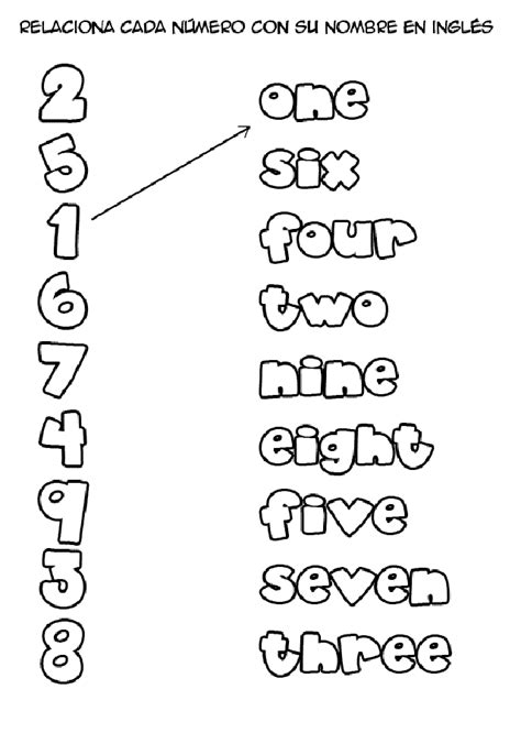 Dibujos Para Pintar Numeros Del 1 Al 10 Colorear Los Números Numero