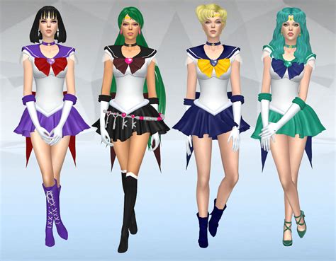 Sailor Moon Classic Pack V2 Sims Costume Sailor Moon Outfit Sims 4