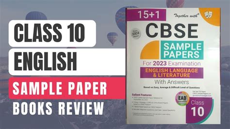 Best Sample Paper Book For Class 10 English Cbse 2023 Books Review