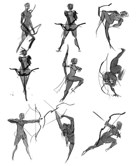 archer 5 Рисовать Позы тела Художественные зарисовки