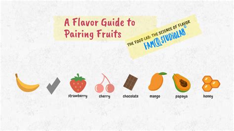 A Flavor Guide To Pairing Fruits Important Infographic With 18 Key