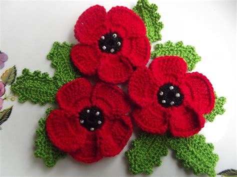 Crochet Poppy Flowers Crochet Poppy Crochet Flowers Crochet