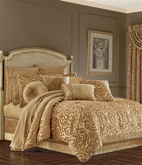 On my queen bed, it looks gorgeous , we received the red one. J. Queen New York Siciliy Gold Damask Chenille Comforter ...