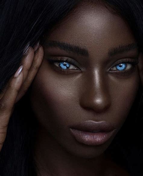 V Ly Woman With Blue Eyes Dark Skin Beauty Beautiful Eyes