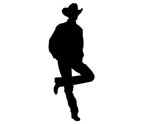 Silhouette Of A Cowboy Cowboy Silhouette Clip Art Stu