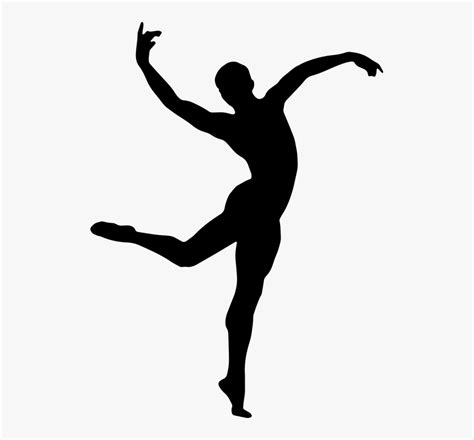 Male Ballet Dancer Silhouette Embroidery Hand Embroidery