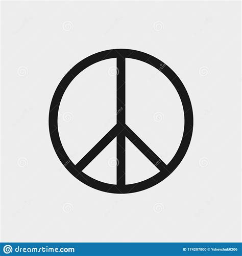 Símbolo De Paz Signo De Pacifismo Icono De Paz Aislado Sobre Fondo