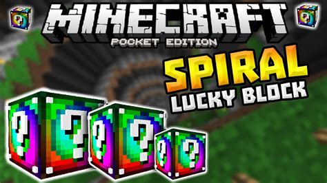 Lucky Block Mod In 0130 Spiral Lucky Block Mod Minecraft Pe