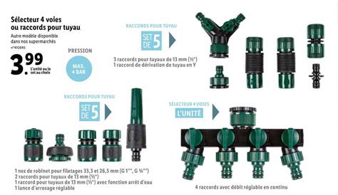 Promo Sélecteur 4 Voies Ou Raccords Pour Tuyau chez Lidl iCatalogue fr