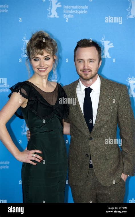 Berlin Germany Th Feb Imogen Poots And Aaron Paul Attend The A Long Way Down