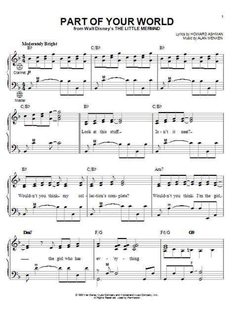 Out of the sea wish i could be part of that world. Part Of Your World sheet music by Alan Menken (Accordion ...