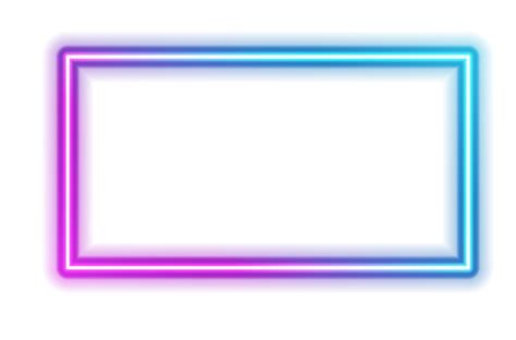 Neon Frame Vibrant Colored Glowing Neon Frame With Transparent