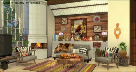 Tanitas Sims Modern House In Country Style • Sims 4 Downloads
