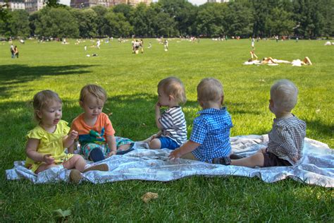 Babies In Central Park Photo Shoot Lip Smacking Food