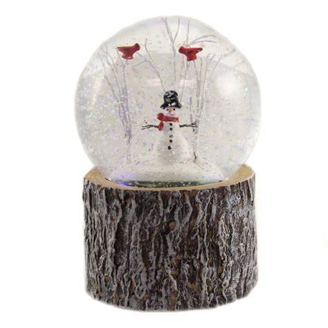 Christmas Led Swirl Dome Snowman Glass Cardinal Snow 133386 Walmart