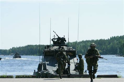 Finnish Coastal Jägers Disembarking A U 700 Class Jehu Armored Assault
