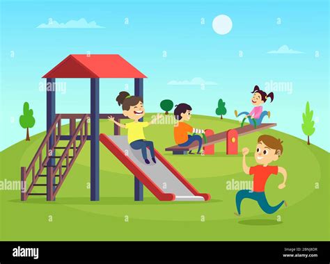 Kids Playground Drawing High Resolution Stock Photography And Images