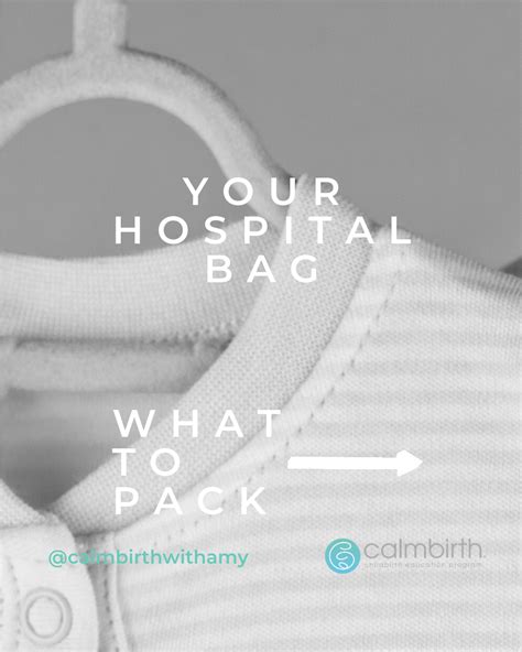Your Hospital Bag What To Pack Calmbirth