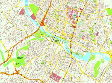 Austin Map Eps Illustrator Vector City Maps Usa America Order And
