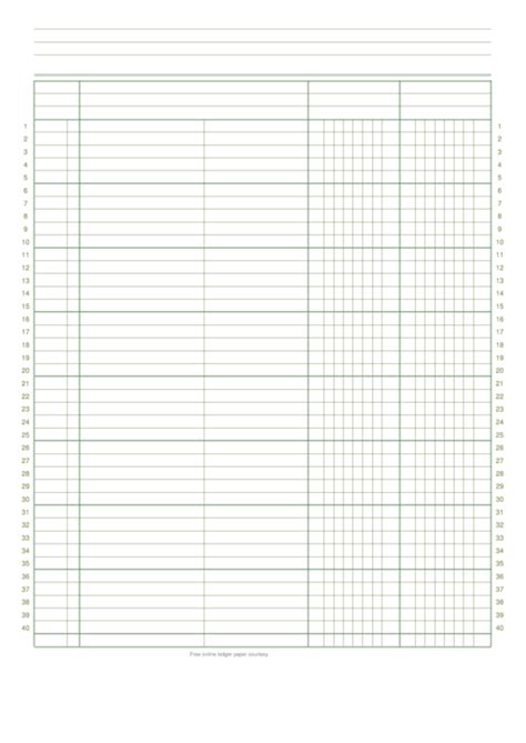 Free Printable Column Ledger Paper Free Printable Templates