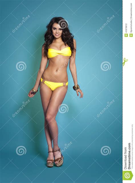 Tragender Bikini Sexy Dame Stockfoto Bild Von Freude 41879612