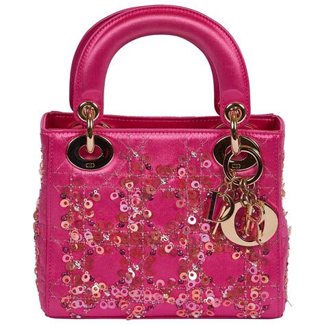Dior Hot Pink Lady Dior Mini Bag For Sale At 1stdibs