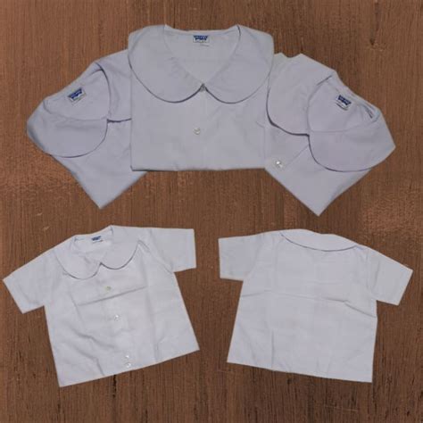 School Uniform Blouse For Girls Baby Collar Tetoron Shopee Philippines